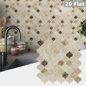 1/12 Sheets Alien Tile Stickers, With A Drip Like Texture And Self-Adhesive Vinyl Material, Suitable For Kitchen Splash Proof Wall Decoration And Tenant Friendly