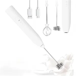 USB Rechargeable Electric Whisk - Portable Mini Hand Mixer, Egg Beater for Baking & Kitchen(white/black)