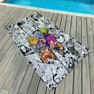 Dragon Anime Print Beach Towel, Comfortable Large Size, Quick-Dry Absorbent, Perfect for Travel Swimming Pool Beach, Lightweight Portable, Lightweight And Portable