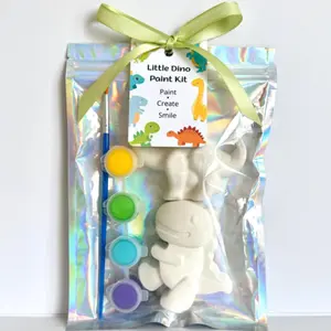 Kids Dinosaur Painting Kit – DIY Plaster Dino Craft with Paint & Brush