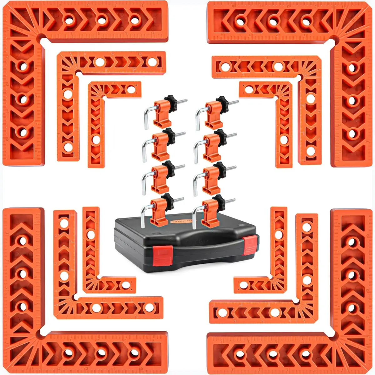 90 Degree Clamp, Positioning Squares Set Of 12(3" 4" 6") Right Angle Clamp, Corner Clamps, Woodworking Tool For Pictures Frames, Cabinets, Boxes