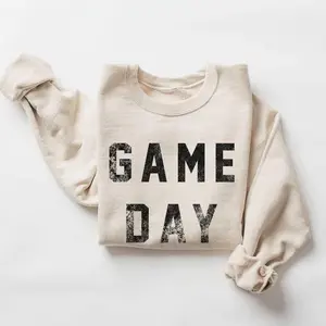 Vintage Game Day Sweatshirt - Cute Tailgating Crewneck Pullover - Football Tailgate Outfit - Cozy Sports Fan Fall Boho Unisex Crewneck Sweatshirt - LORA ATCHER
