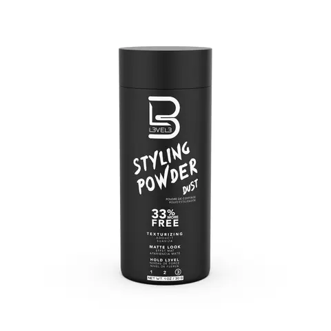 Level 3 Men's Styling Powder Natural Look Volume Matte Finish - No Oily Greasy Residue, Long-Lasting Hair Product, 30g