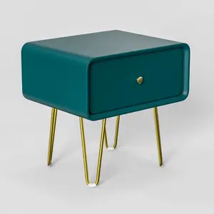 Dark Green Nightstand Bedside Table with Drawer Modern End Side Desk for Bedroom wood nightstand bed side table