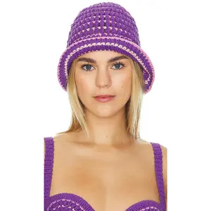 Lovers and Friends Mara Crochet Hat in Purple