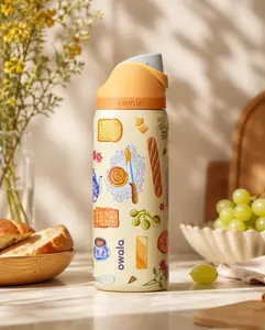 Owala Freesip Brunch Bunch 32oz Stainless Steel Water Bottle, Color Drop Collection Stainless Steel Water Bottle