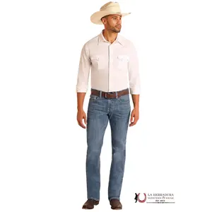 ROCK&ROLL PISTOL STRAIGHT- REGULAR STRAIGHT MEDIUM VINTAGE STACKABLE BOOT JEANS-BMSPD06127