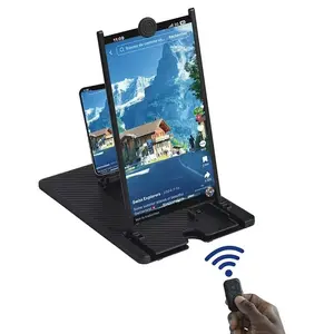 12-14inch Ultra HD Screen Magnifier for Phone, 3D Enlarged Phone Screen Amplifier with Anti-Blue Light Lens, Foldable Stand for Watching Movies, Videos, Gaming, Compatible with All Smartphones Shockproof Striped Case