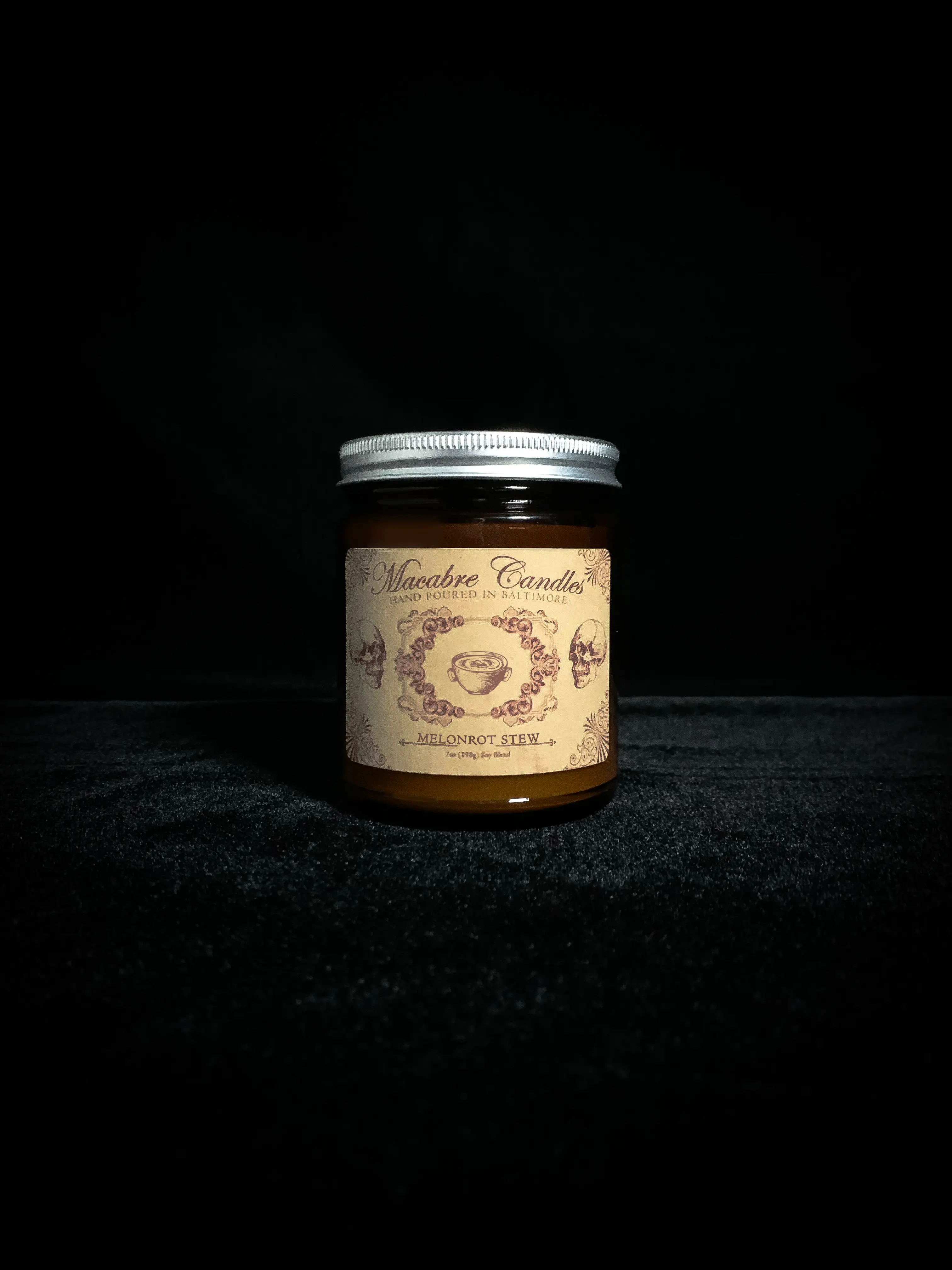 Melonrot Stew - Fresh and Fruity, 40+ Hour Burn, Dye Free, 7oz Soy Blend Candle - Decor, Aroma