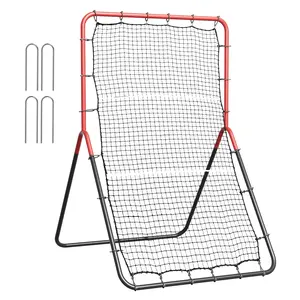 VEVOR Baseball And Softball Rebounder Net, 3 x 4.5 ft PitchBack Baseball Pitching Nest, 3-Way Baseball, Softball Pitchback Net, Fielding Trainer, Bounce Back Net for Fielding/Throwing Practice