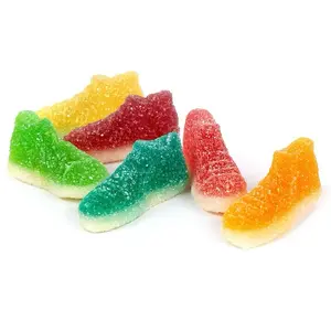 Sour Kicks Clever Shoe-Shaped Chewable Candies - 32 oz Bulk, Sweet Corn-Based, Gelatin-Free, Wheat Flour-Free, Soft Fruity Flavor, Vibrant Colored, Citric Acid, Malic Acid, Ideal for Fun Snacking & Candy Mixes