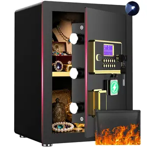 RXDSAFE Large Safe Box with Digital Keypad, Electronic Lock, Smart Alarm System, and Dual Security Includes Fireproof Bag & Inner Locking Cabinet for Home, Office, and Business