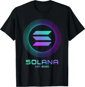 Solana SOL Coin Crypto Logo Blockchain , Solana T-Shirt Classic Cotton Top