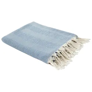 Ox Bay Herringbone Organic Turkish Cotton Throw Blanket