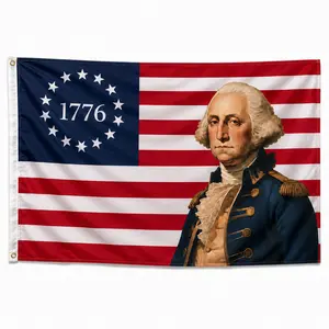 2 Sides George Washington American Flag, USA 250th, Independence Day