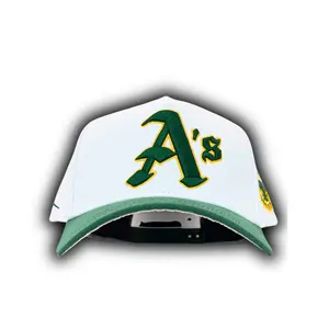 REMASTERD LETTER A's w/SUEDE UV CUSTOM SILK SATIN LINING SNAPBACK WHITE/GREEN REMASTERD LETTER A's w/SUEDE UV CUSTOM SILK SATIN LINING SNAPBACK WHITE/GREEN