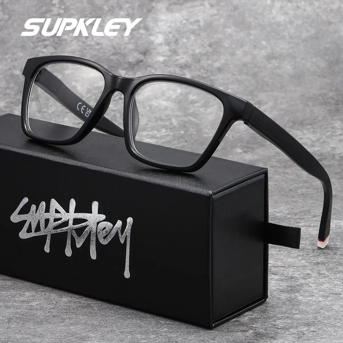 SUPKLEY Upgraded Square Frame PC Blue Light Blocking Reading Glasses, Reading Eyeglasses, Comfortable Spring Hinges, Fashion Simple Design, Perfect Gift Choice, High Quality Eyewear, Square Eyed Glasses