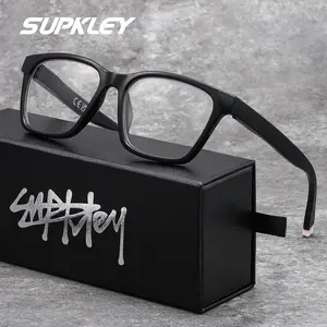 SUPKLEY Upgraded Square Frame PC Blue Light Blocking Reading Glasses, Reading Eyeglasses, Comfortable Spring Hinges, Fashion Simple Design, Perfect Gift Choice