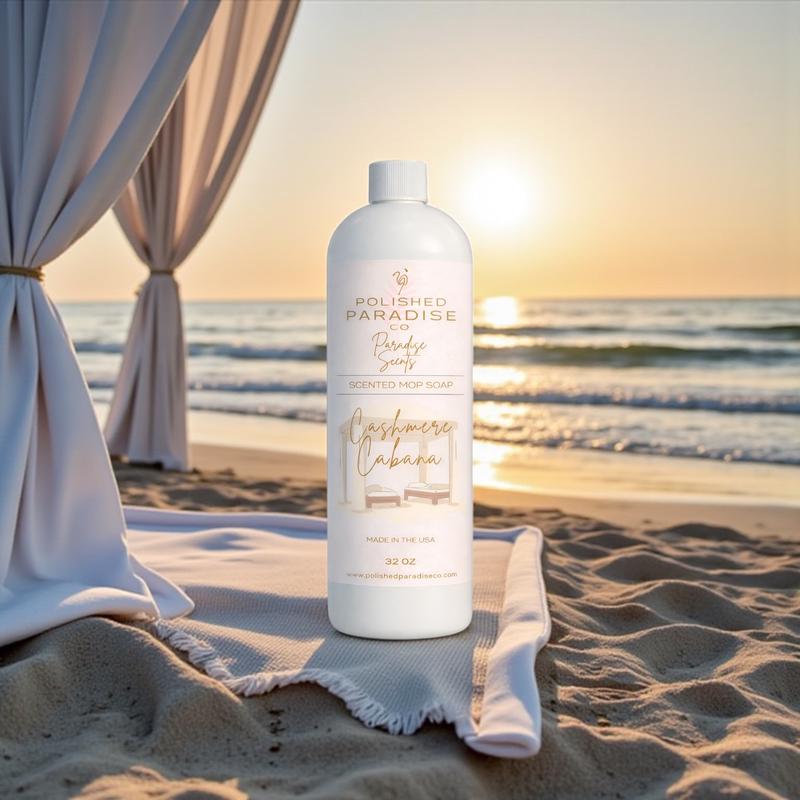 Polished Paradise Co. Resort Collection Scented Mop Soap 32 Oz Made in USA Premium Luxury Floor Cleaner for Multiple Floor Types Multipurpose