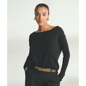 Lightweight Cashmere Boatneck Sweater