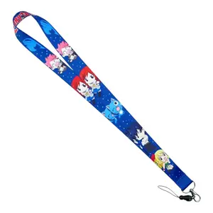 Anime Source Fairy Tail Manga Characters Blue Lanyard Keychain ID Badge Holder
