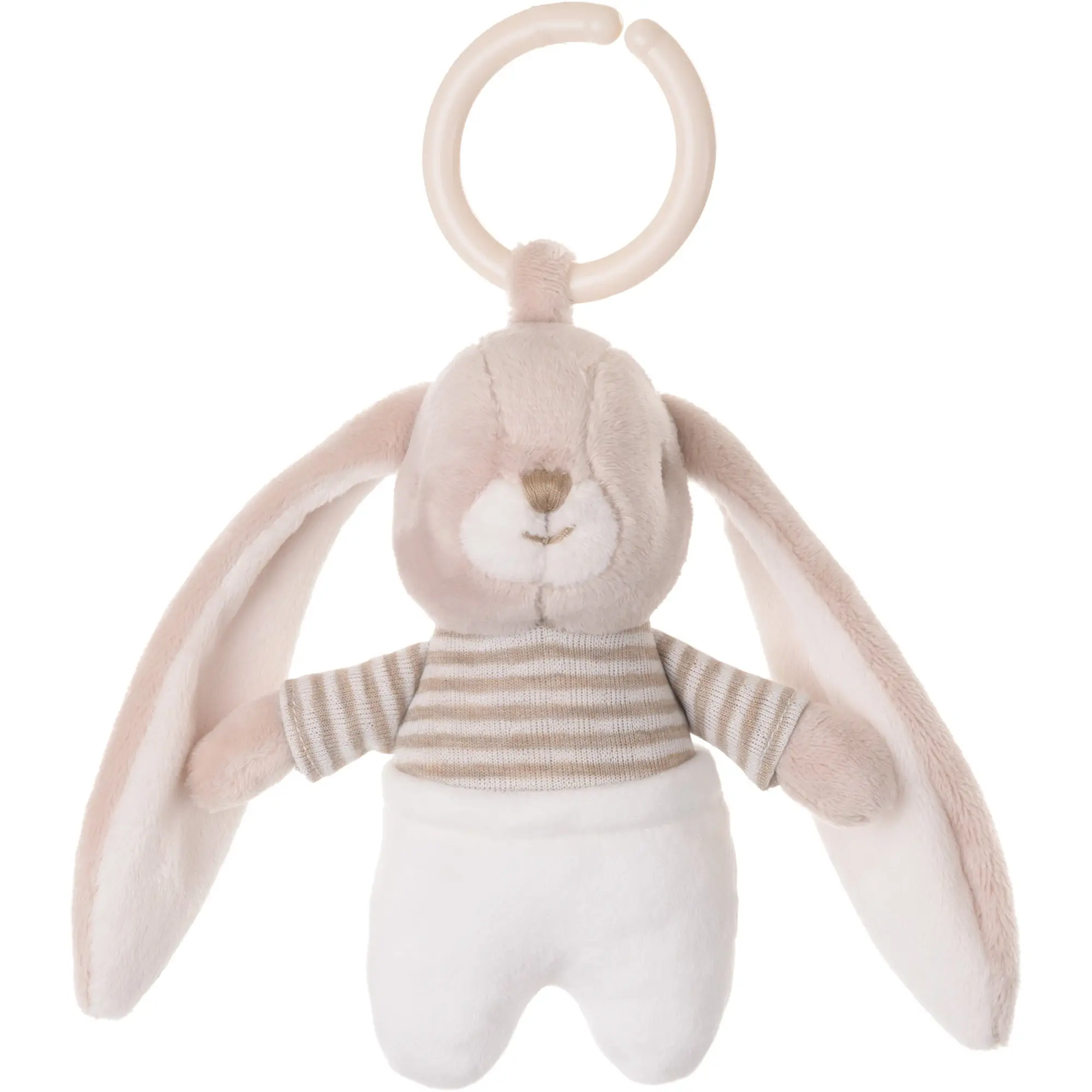 Bukowski Bears Junior Kanina 9-in Tulip Pink Unisex Music Box Bunny Stuffed Animal Toy with Bow, 0+ Years Calming Soother for Babies, Soft Plush Kids' Toy
