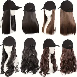 Long Hair Integrated Into a Hat with Wig, Suitable for Women'S Baseball Caps with Hair Extensions, Easy to Manage And Maintain, Suitable for Various Styles, Versatile Hairstyles, Comfortable Hat.