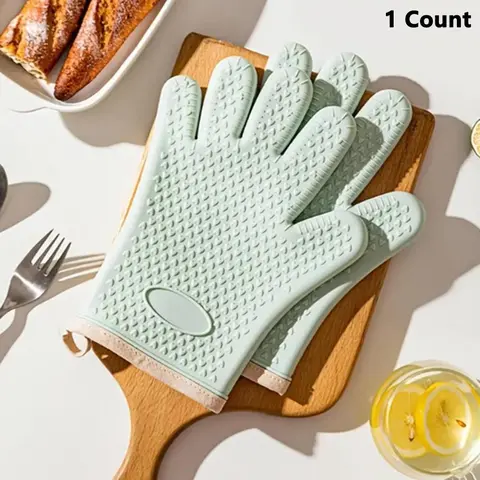 1 Piece Silicone Oven Glove, Heat Resistant Oven Mitt, Kitchen Baking Cooking Tool, Kitchenware, Home