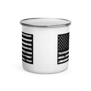 Enamel Mug Bold Patriotic Vintage 4th of July 2025 Edition