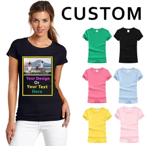 WOMEN'S PERSONALIZED CUSTOM PRINT YOUR OWN TEXT ON A T-SHIRT CUSTOMIZED TEE Top Womenswear