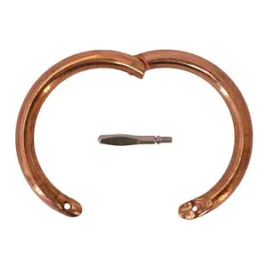 Copper-Brass Bull Nose Ring, 2.5 Inch, Durable Veterinary Livestock Equipment, Easy-Insert Design, Professional Grade