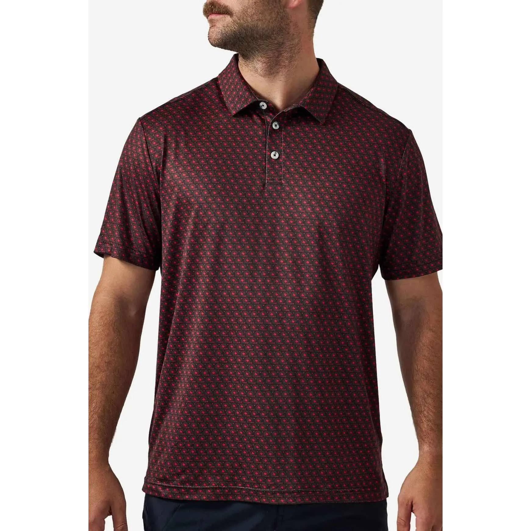 Burlebo Performance Polo - Vintage Helmets - Black and Red