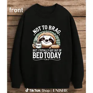 Sloth Coffee Lover Long Sleeve Sweatshirt – Unisex Cute and Funny Casual Top