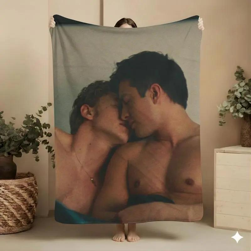 Vintage Heated Rivalry Fleece Blanket – Cozy LGBT Pride Throw blaze love pink soft micro hip-hop lover office use ideal bold poster-style artwork football season gift Personalized Photo Face Plush toothless light fur