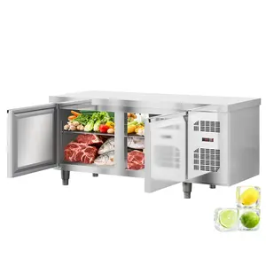 New Upgraded Utility Tables 72-Inch Wide Stainless Steel Commercial Undercounter Freezer with Single Door, 15 Cu.Ft Capacity, and Efficient Fan Cooling System for Restaurants and Bars