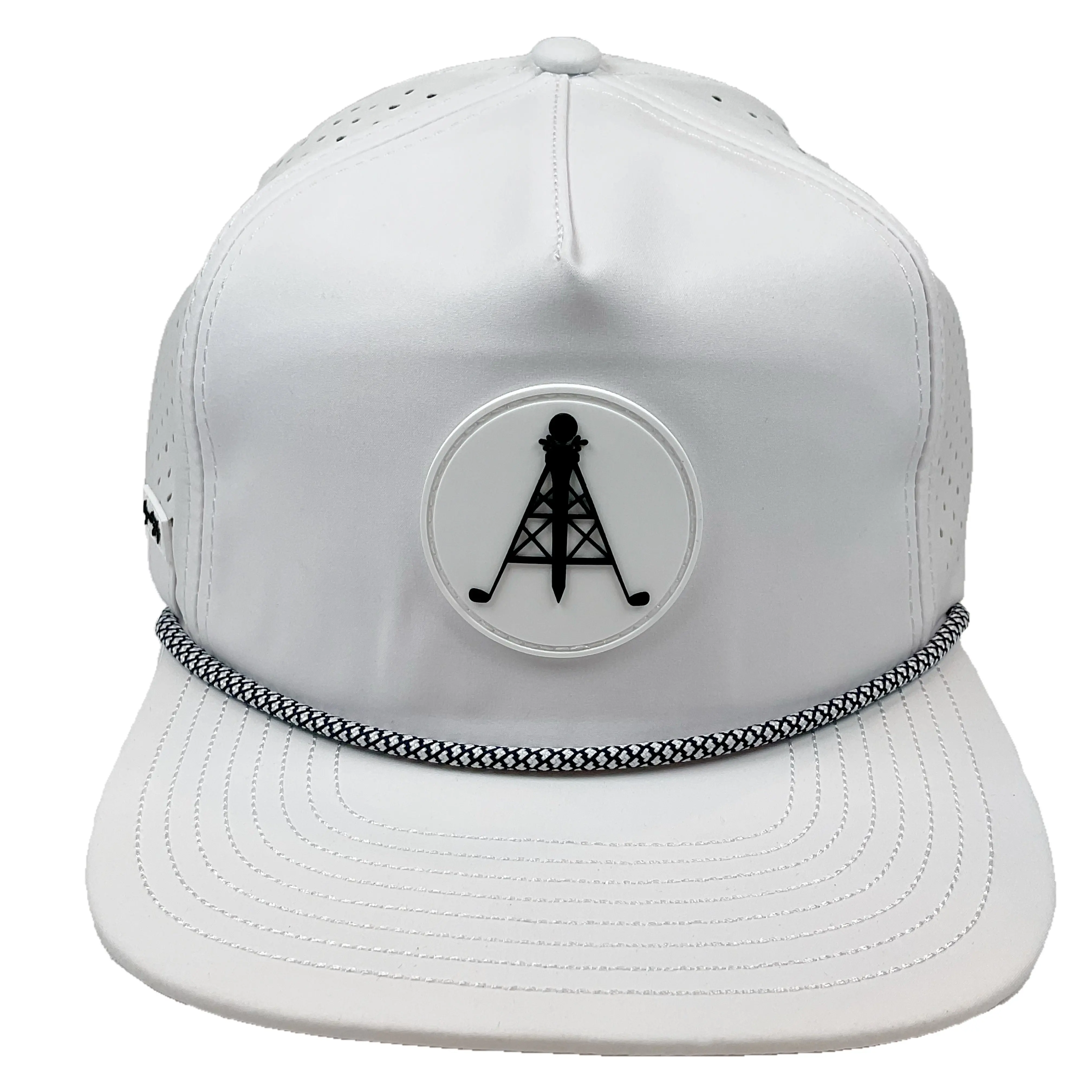 LG White Oil Rig Patch/Tee Holder Rope Cap