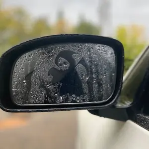 Anti Fog Rain Grim Reaper Mirror Peeker Decal, Car Accessories