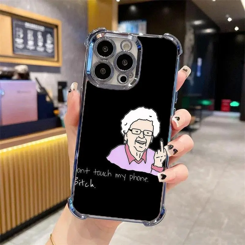 Funny Bad Grandma Meme Phone Case | Sassy Don’t Touch My Phone Protective Cover Phone Case For iPhone 17 16 15 14 13 12 11 PRO PLUS MAX Phone Case #YGSJDBQ8