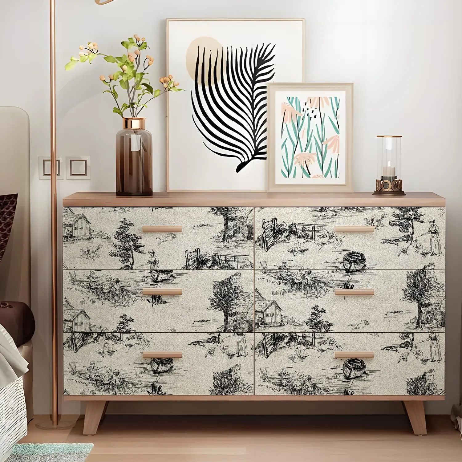 Toile De Jouy—black