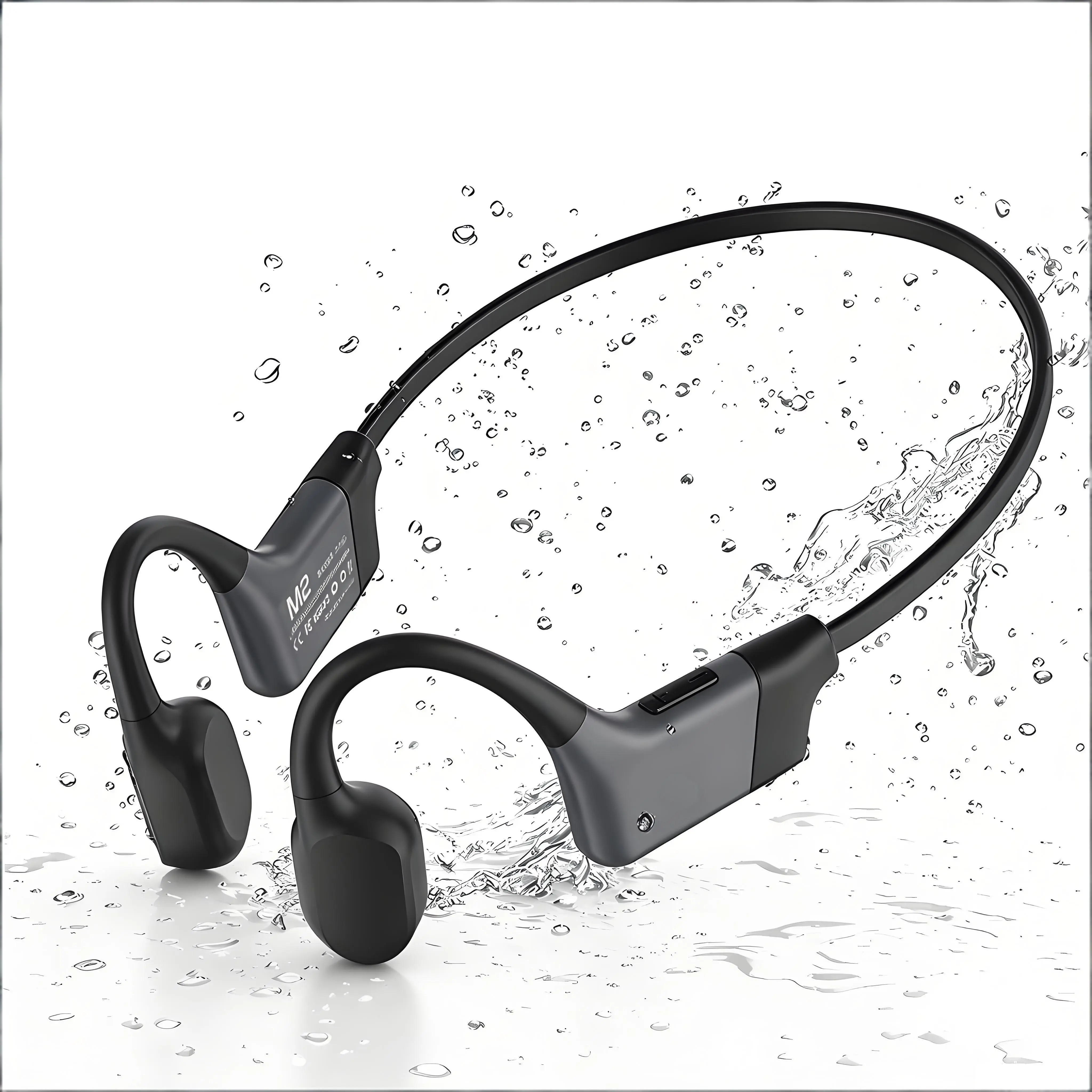 Bone Conduction Neckband Wireless Earphones with Bluetooth 5.4, Waterproof Sports Design, 360° Flexible Bending, Lightweight & Comfortable Fit, Long Battery Life, Wireless Headphones for Music, Calls & Sports, Compatible with Android & iOS