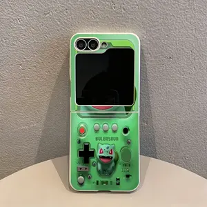 Bulbasaur Game Console Wallpaper TPU Strap with Snap Fastening - Fashionable Phone Case. Suitable for Samsung Galaxy ZFLIP 76 5 4 3, Motorola RAZR 60 50 40 Super Edition, and Motorola RAZR 60 Pro shock-resistant phone cases.