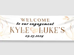Engagement Banner, Custom Name Banner, Engagement Party Banner, Vinyl Banner, Wedding Decoration, Custom Vinyl Banner, Personalized Decor