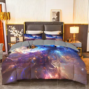 3pcs (1 comforter + 2 pillowcases) Cosmic Phoenix - Inspired Bedding Set, All - Season Soft & Fluffy, Hypoallergenic, Wrinkle & Fade Resistant, Easy - Care, Queen/King/Full Size, Vivid Fantasy Pattern, High - Quality Durable Fabric for Bedroom Guest