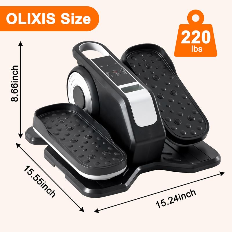 Under-Desk Elliptical Machine–Compact & Quiet Mini Pedal Exerciser with Adjustable Speed, LED Display, Portable Fitness Solution for Home or Office Workouts