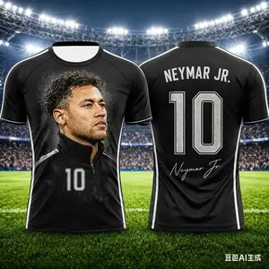Neymars Soccer Fan T-Shirt – 3D Printed Lightweight Football Jersey for Summer Wear