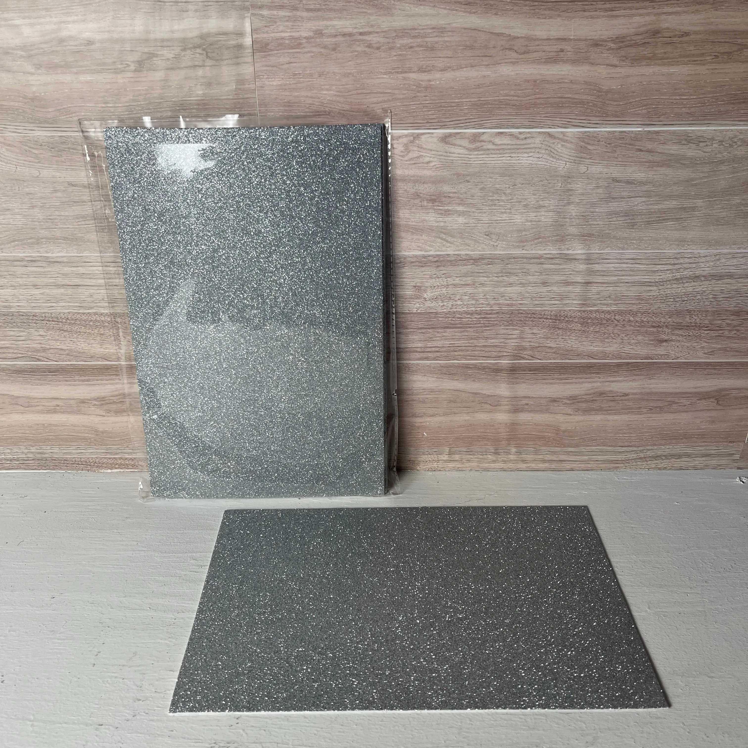 8X12 Silver Glitter Self-Adhesive Foam Sheets (5pack)