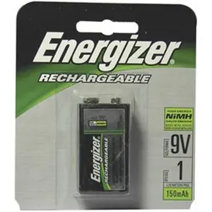 ENERGIZER  Rechargeable NiMH Batteries 9V 1-pk
