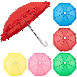 , 5 Pack Cute Colorful Mini Umbrella for Home Table Decoration Photography Props Supplies Outdoor Plants Shade 5 Colors