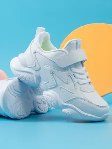 Kids' Casual Sport Shoes, PU Leather Patchwork Design, Lightweight & Easy Clean Running Sneakers, All Seasons, Medium Width, Cone Heel, Athletic Shoes, Preschool Kid Sneakers