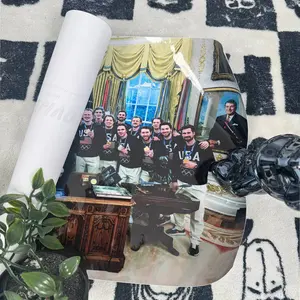 Trumpp And Team USA Hockey Gold Wall Poster No Frame, Gifts For Patriots, Wall Art, Home Decor